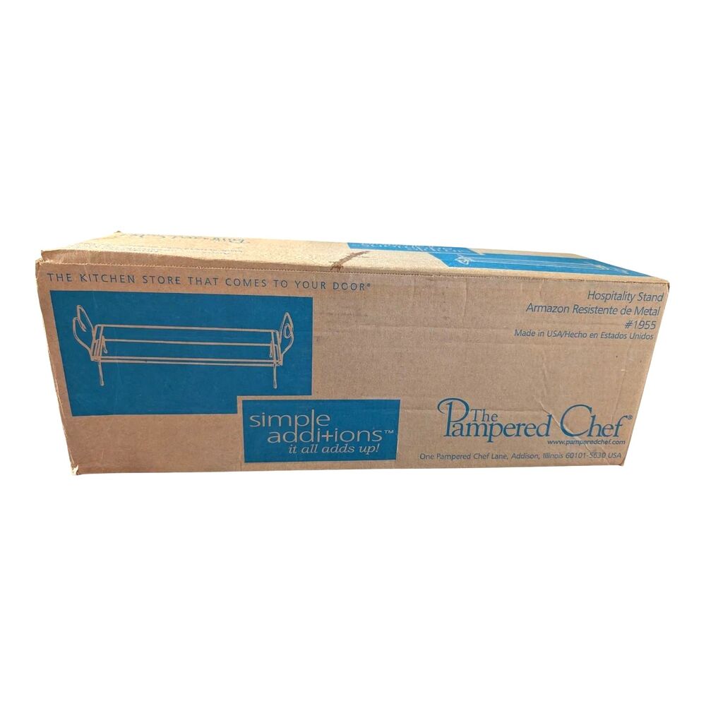 Pampered Chef Simple Additions Black Metal Hospitality Stand 1955 New